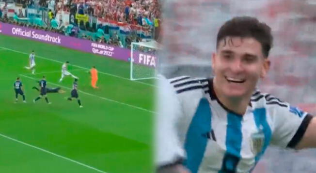 Gol de Julián Álvarez para el 2-0 de Argentina ante Croacia