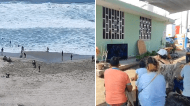 Personas varadas por protestas se hacen virales al tomar día libre en la playa y ver el Mundial reunidos