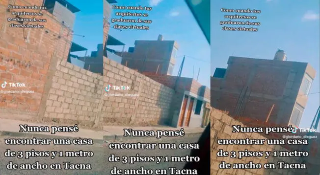 La singular vivienda está ubicada en la ciudad de Tacna y se ha vuelto viral en TikTok.