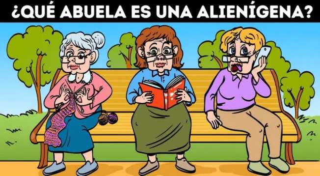 ¿Qué abuela es una alienígena? Analiza y resuelve este misterioso acertijo visual ¿Qué abuela es una alienígena? Analiza y resuelve este misterioso acertijo visual