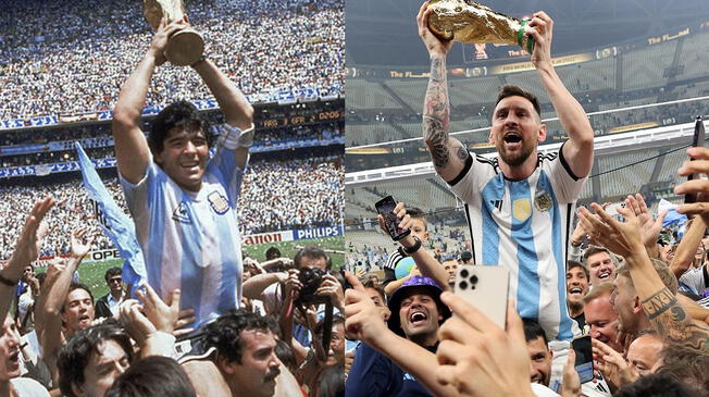 Maradona y Messi ganaron la copa del mundo.