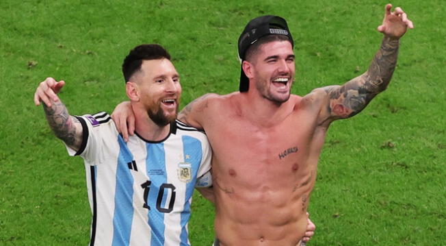 Lionel Messi y Rodrigo de Paul ganaron la copa del mundo con Argentina.