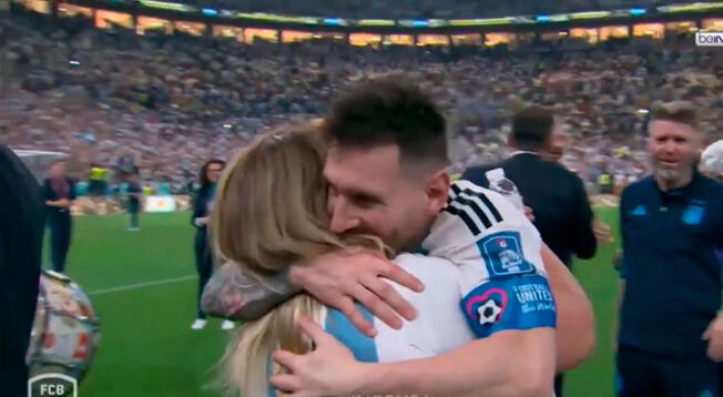 Lionel Messi y el tierno abrazo que se dio con Anotonia Farias en Qatar 2022