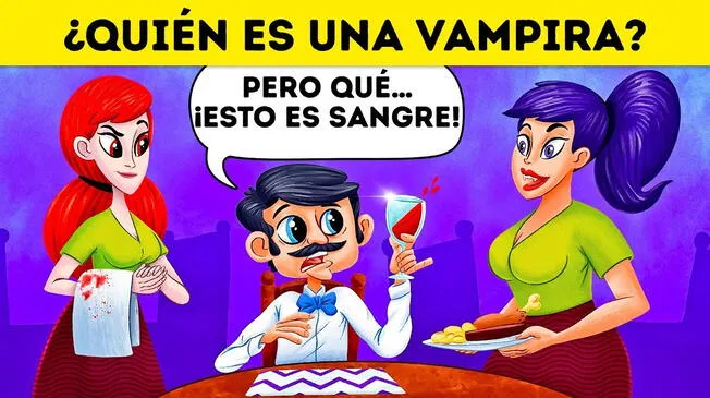 Acertijo visual EXTREMO: ¿Podrás adivinar quién es una vampira?