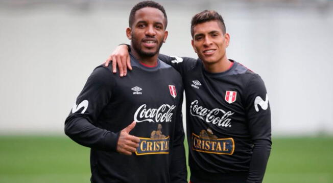 Jefferson Farfán y Paolo Hurtado juntos en la Selección Peruana