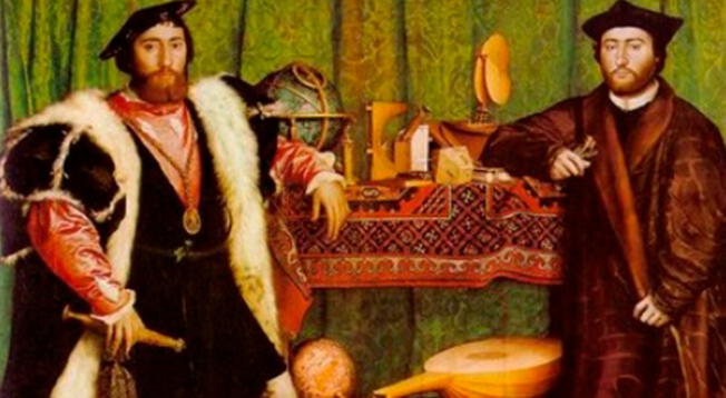 La pintura en la que aparecen dos hombres esconde algo aterrador. La pintura en la que aparecen dos hombres esconde algo aterrador.