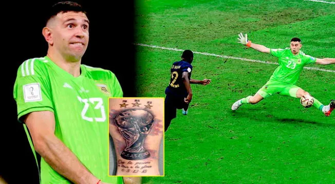 El polémico arquero argentino causa sorpresa con singular tatuaje de la Copa del Mundo.