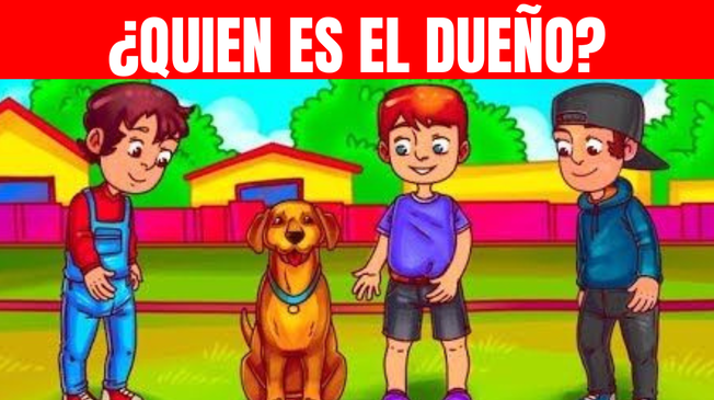 Acertijo visual de GRAN NIVEL: Encuentra al dueño del perro y demuestra que eres un GENIO