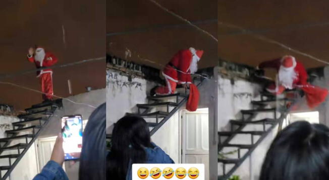 Papá Noel sufre accidente cuando se disponía a entregar regalos navideños