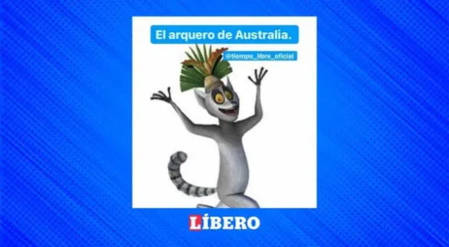 La eliminación de Perú ante Australia, fue tomada con ironía por algunos hinchas. Una muestra de ello fue el meme del 'arquero bailarín'.