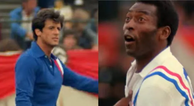 El día en el que Pelé se lució al lado de Sylvester Stallone en la cancha de fútbol