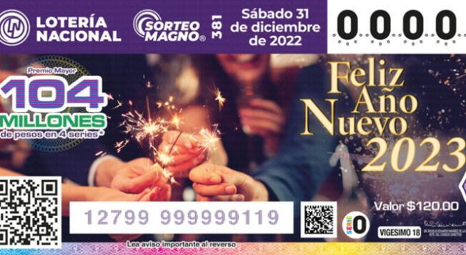 Sorteo Magno 381: Resultados de la Lotería Nacional del sábado 31 de diciembre