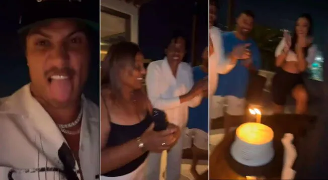 Doña Peta y Ana Paula le cantan 'Happy Birthday' a Paolo Guerrero por sus 39 años