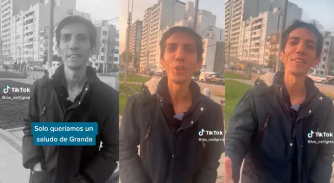 El joven periodista mandó un 'peculiar' saludo que se volvió viral en redes sociales.