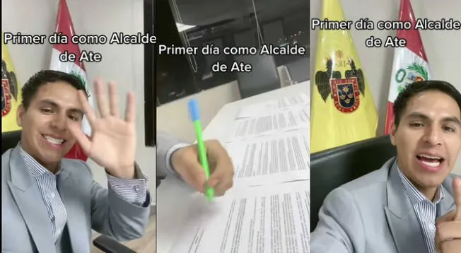 Franco Vidal, alcalde de Ate, se luce en su primer día de mandato como tiktoker