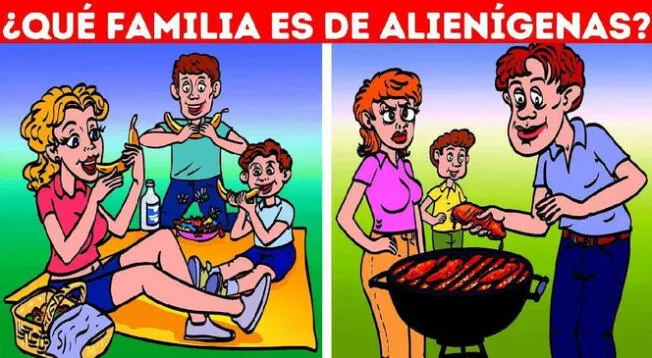 ¿Qué familia es alienígena? Investiga y acierta en solo 7 segundos