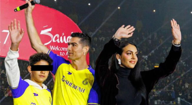 Cristiano Ronaldo y Georgina el día de su presentación.