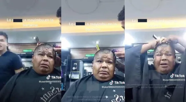 Mayimbu se mostró molesto en la barbería y es viral en TikTok.