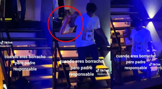 El joven fue aplaudido por no descuidar sus deberes, pese a irse de fiesta con sus amigos.