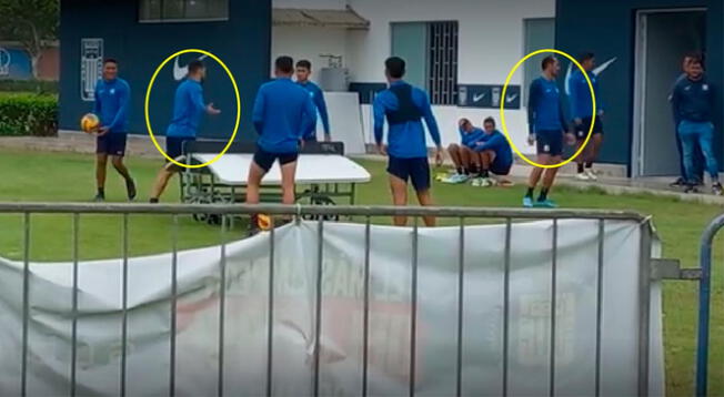 Hernán Barcos se molestó con Andrés Andrade en los entrenamientos de Alianza Lima