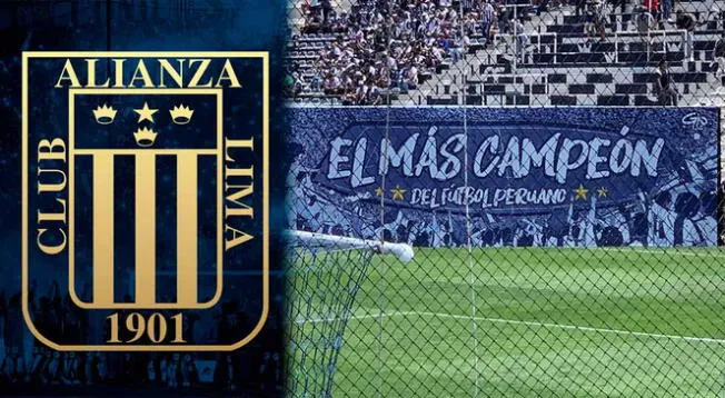 La banderola de Alianza Lima en Estadio de Matute