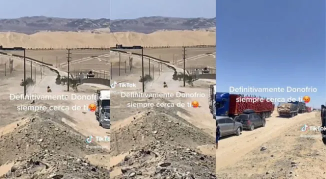 Heladero en desierto de Ica sorprende a pasajeros.