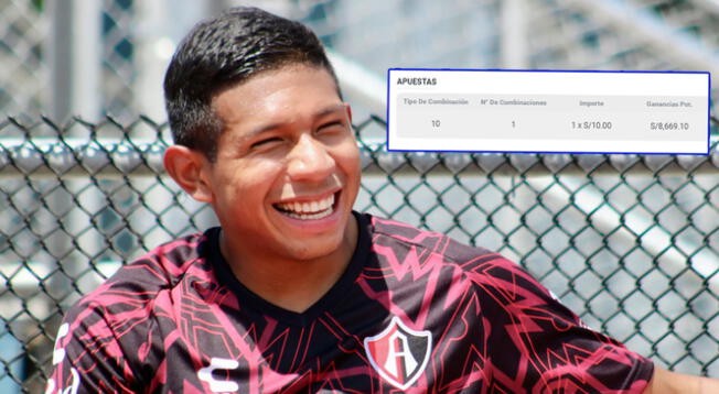 El apostador peruano se llevó miles de soles por confiar en el Atlas FC.