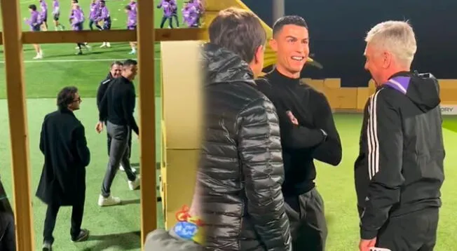 Cristiano Ronaldo en los entrenamientos de Real Madrid