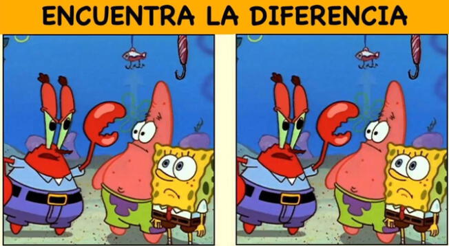 Encuentra la única diferencia en este desafío viral de 'Bob Esponja' en cuestión de pocos segundos.