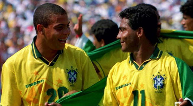 Ronaldo y Romário con Brasil en el Mundial 1994.