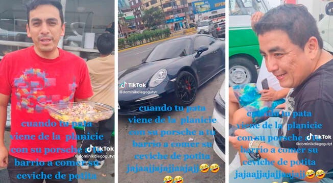 El hombre estacionó su vehículo en plena avenida para estar con sus amigos.