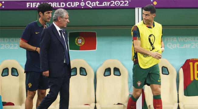 Cristiano Ronaldo y Fernando Santos tuvieron un fuerte cruce en el Mundial Qatar 2022