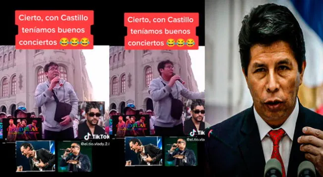 El fanático mencionó que el gobierno de Castillo fue mejor por los conciertos que se hicieron en Lima.