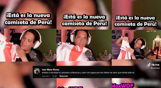 El streamer peruano fue criticado por elogiar la camiseta que le regaló su patrocinador.