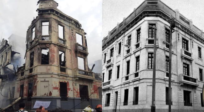 Edificio histórico de la Plaza San Martín acabó en ruinas.