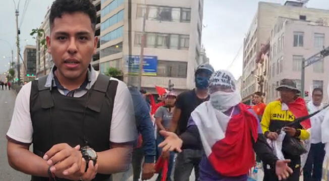 Periodista fue agredido por vándalos y destrozaron su material de trabajo.