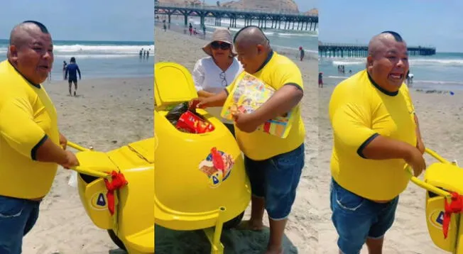 Mayimbú se lucen en playa 'Cerro Azul' vendiendo helados por doquier