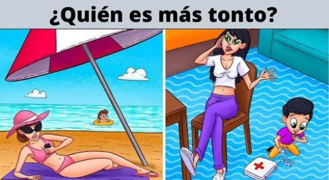 Tienes 7 segundos para averiguar quién es más tonta en este acertijo viral