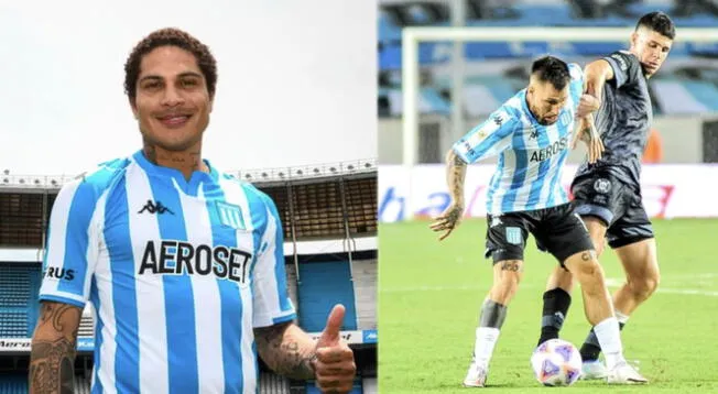 Paolo Guerrero se acercó a presenciar el encuentro de Racing Club.