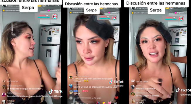 Claudia y Gabriela Serpa protagonizaron una fuerte discusión en una trasmisión en vivo.