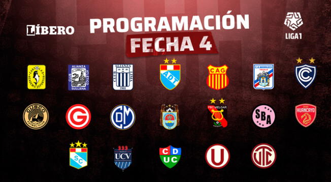 Esta es la programación de partidos de la fecha 4.