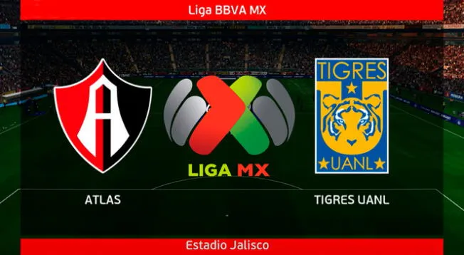 Atlas vs Tigres por Liga MX