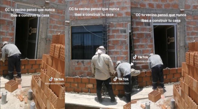 Una familia se volvió viral en redes sociales tras construir el segundo piso de su casa.