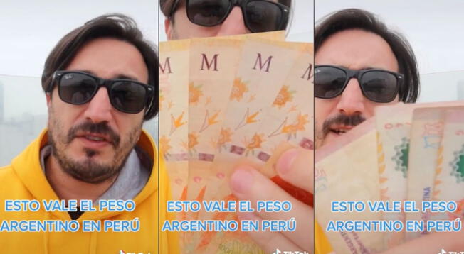 Hombre no pudo ocultar su tristeza al conocer cuánto vale el peso argentino en el país. Cambió el billete más alto, pero no le dieron lo que esperaba.