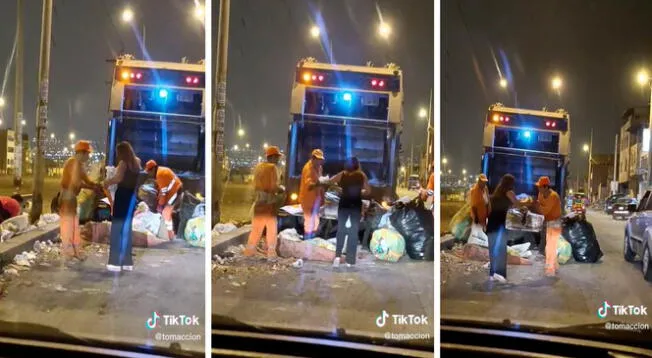 La joven aprovechó que un camión de basura se había estacionado para poner en marcha su plan.