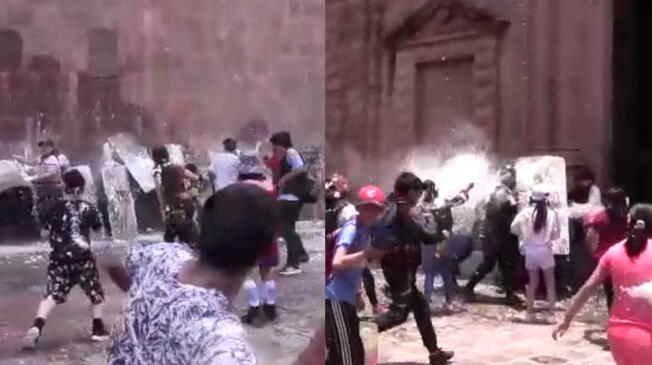 Hecho se registró durante celebraciones del carnaval en Cusco. Foto: Composición LR