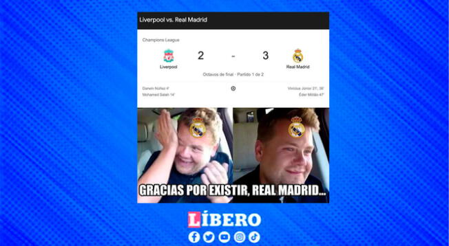 Un divertido memes ya invade las redes sociales tras el triunfo del Real Madrid sobre el Liverpool