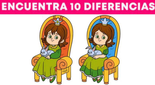 ¿Cuáles son las 10 diferencias en el reto? Ubica todas y triunfa