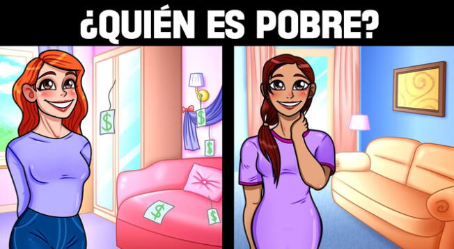 Ubica a la mujer que es más pobre y supera el acertijo visual en tiempo récord