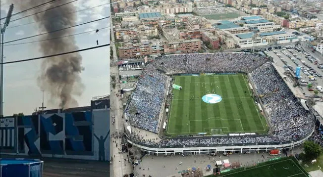 Se registró un incendio en los alrededores del estadio Alejandro Villanueva